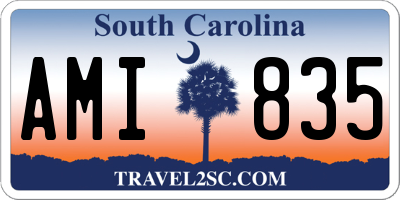 SC license plate AMI835