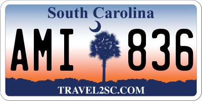 SC license plate AMI836