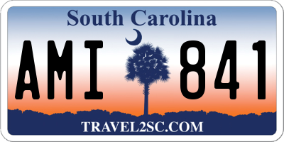 SC license plate AMI841