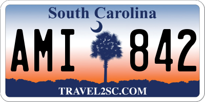 SC license plate AMI842