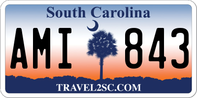SC license plate AMI843