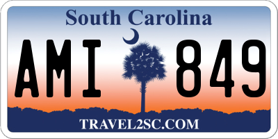 SC license plate AMI849