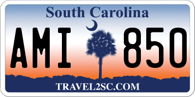 SC license plate AMI850