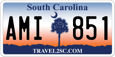 SC license plate AMI851