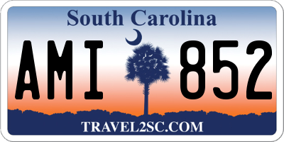 SC license plate AMI852