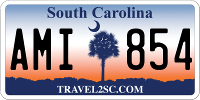SC license plate AMI854