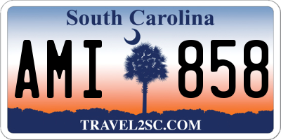SC license plate AMI858