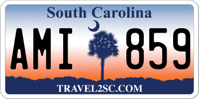 SC license plate AMI859