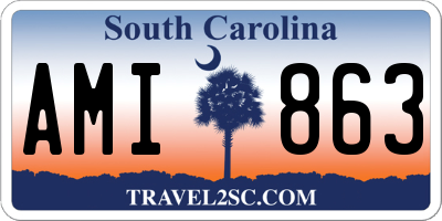 SC license plate AMI863