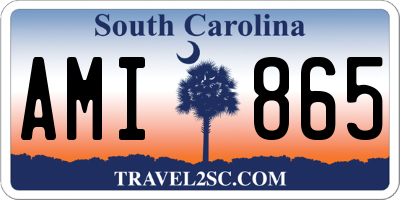 SC license plate AMI865