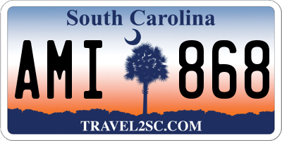 SC license plate AMI868