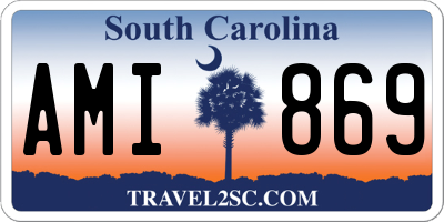 SC license plate AMI869