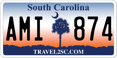 SC license plate AMI874