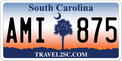 SC license plate AMI875