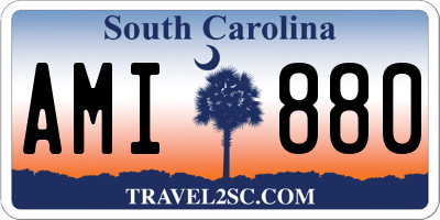 SC license plate AMI880
