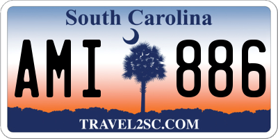 SC license plate AMI886
