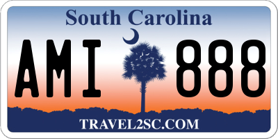 SC license plate AMI888