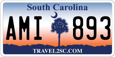 SC license plate AMI893