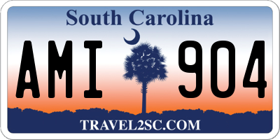 SC license plate AMI904