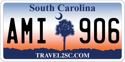 SC license plate AMI906