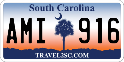 SC license plate AMI916