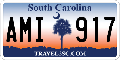 SC license plate AMI917