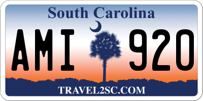SC license plate AMI920