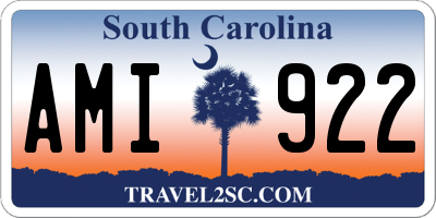 SC license plate AMI922