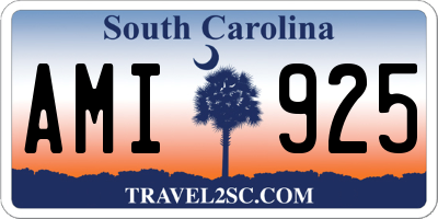 SC license plate AMI925