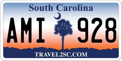 SC license plate AMI928