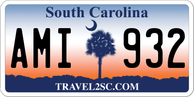 SC license plate AMI932