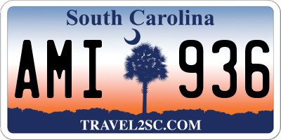 SC license plate AMI936