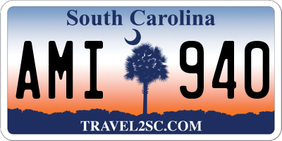 SC license plate AMI940