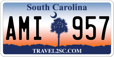 SC license plate AMI957