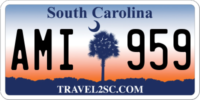 SC license plate AMI959