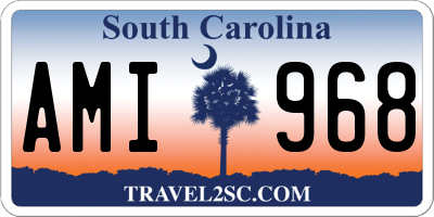 SC license plate AMI968