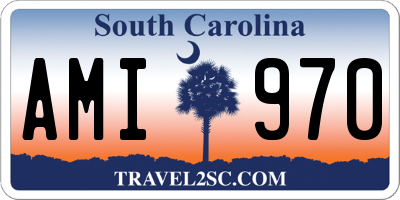 SC license plate AMI970
