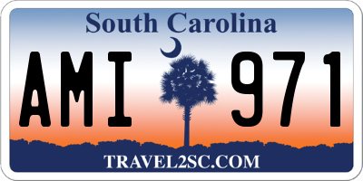 SC license plate AMI971