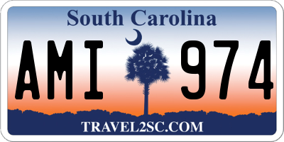 SC license plate AMI974