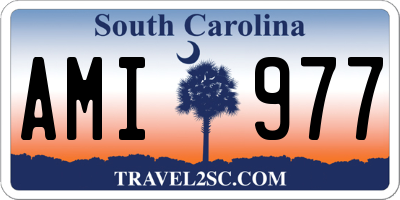 SC license plate AMI977