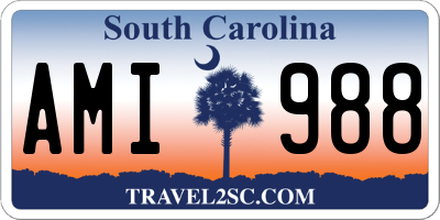 SC license plate AMI988