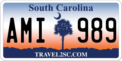 SC license plate AMI989