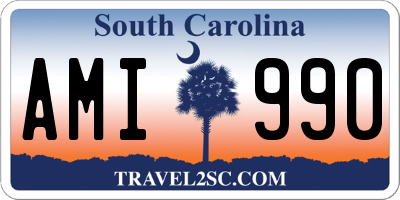SC license plate AMI990