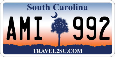 SC license plate AMI992