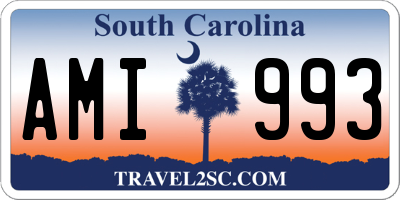 SC license plate AMI993