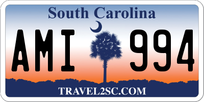 SC license plate AMI994