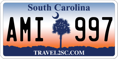 SC license plate AMI997
