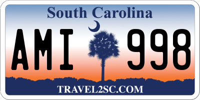 SC license plate AMI998