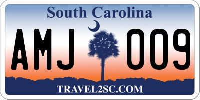 SC license plate AMJ009