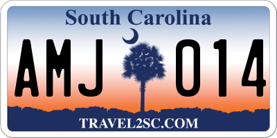 SC license plate AMJ014